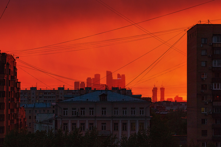Закат в Москве 14 мая 2020г